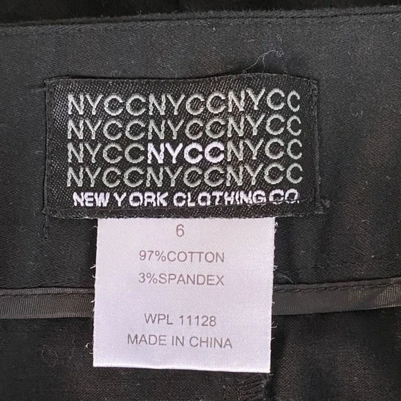 NYC Pencil Stretch Black Skirt Size 6 - Picture 5 of 6